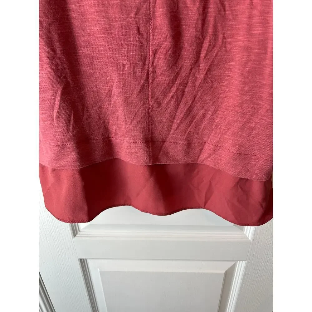 Dusty Pink J Crew Mixed Media Tank Large
